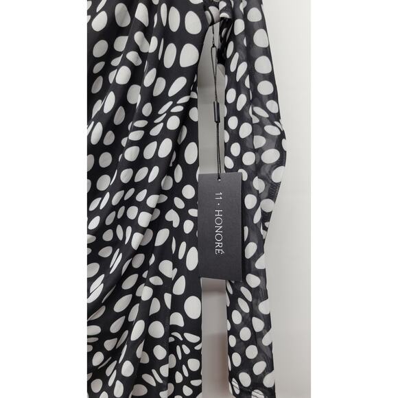 11 Honoré Niara Dot Print Long Sleeve Dress New Size 1X - Picture 5 of 9